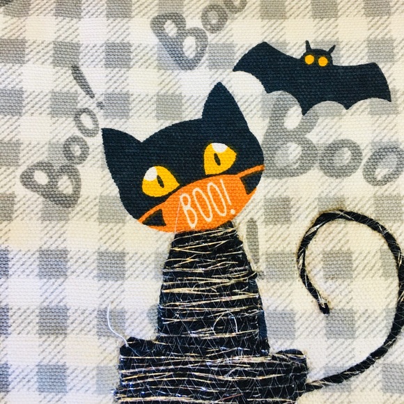 3 Halloween Embroidered Black Cat Kitchen Towels - Picture 8 of 12